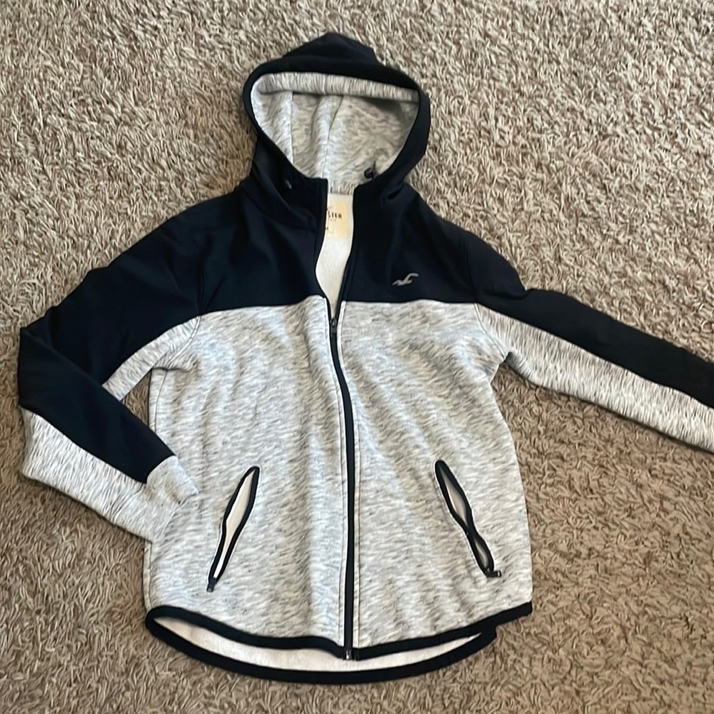 Hooded Men's Jacket in Black and Gray